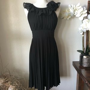 Max and Cleo Pleated Black Dress